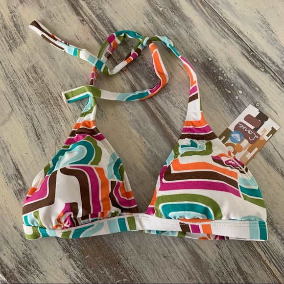 Roxy Other - Roxy Love 70's retro halter bikini top